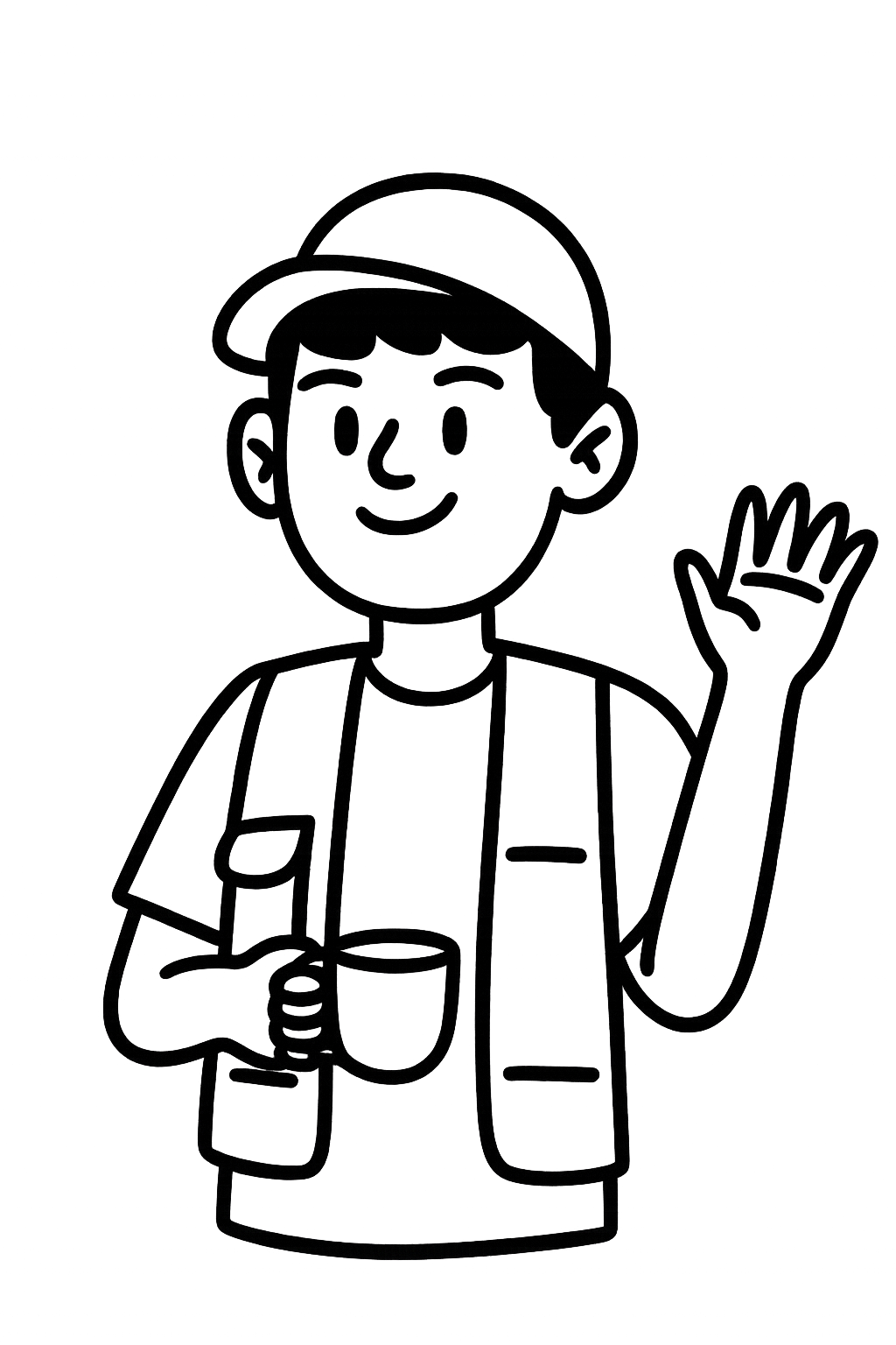 Baristanatto character waving